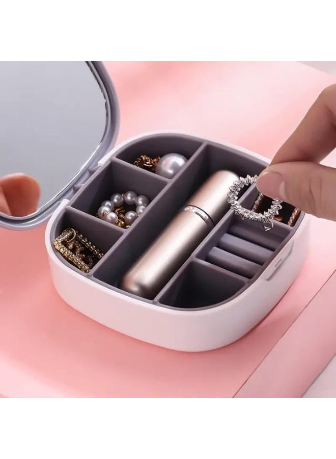 Travel-Friendly Mini Jewelry Box – Portable Multicolour Organizer with Soft Padded Compartments for Rings, Earrings, Necklaces, Bracelets, Ideal for Girls, Women, and Gift Giving - Image 2